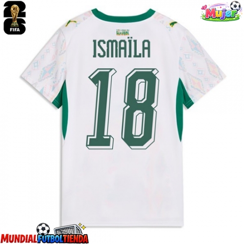 Camiseta Senegal Ismaila Sarr #18 Primera Equipación Replica Mundial 2026 para mujer mangas cortas